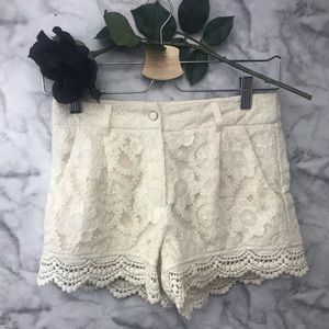 Monteau Lace Crochet Shorts